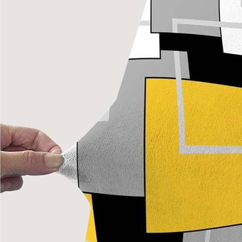 Mcalk Geometric Yellow Chair Covers Set Of 4 And Table Runner,Stretch Yellow Chair Slipcovers For Kitchen,Washable Removable Chair Protector Modern Chair Covers For Dining Room #TOP4