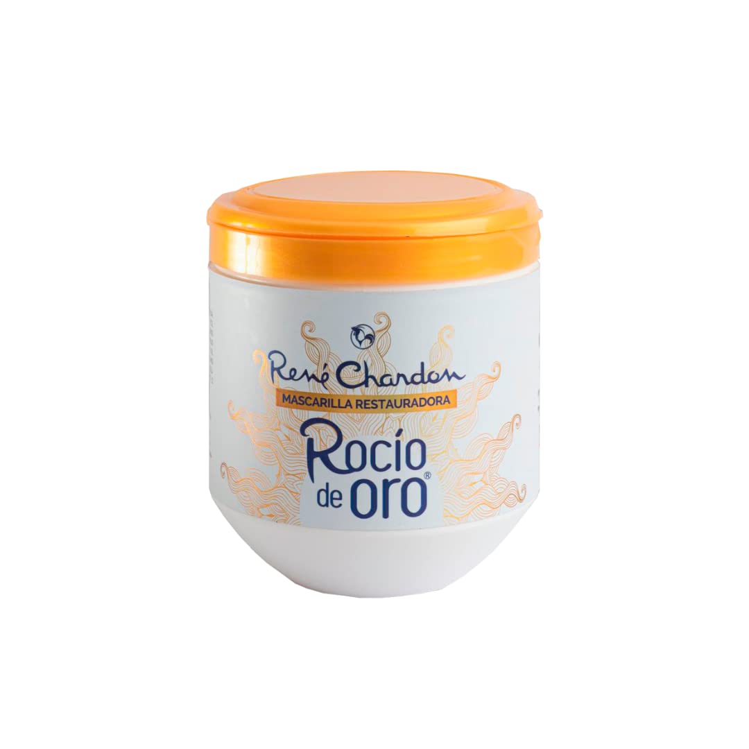 Rene C Rocío de oro - restorative mask, repairs damaged blonde hair, free of SALT. Product with 100% natural extracts, chamomile extract and provitamin B5. deep conditioner for dry damaged hair