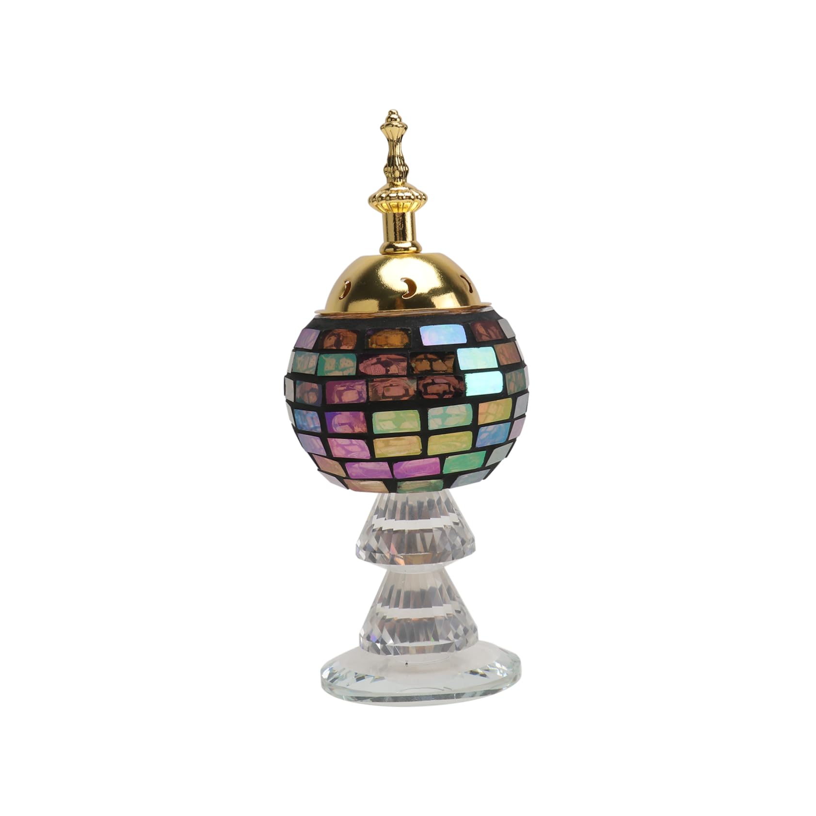 Encensoir exotique en métal brûleur parfum élégant pour décoration