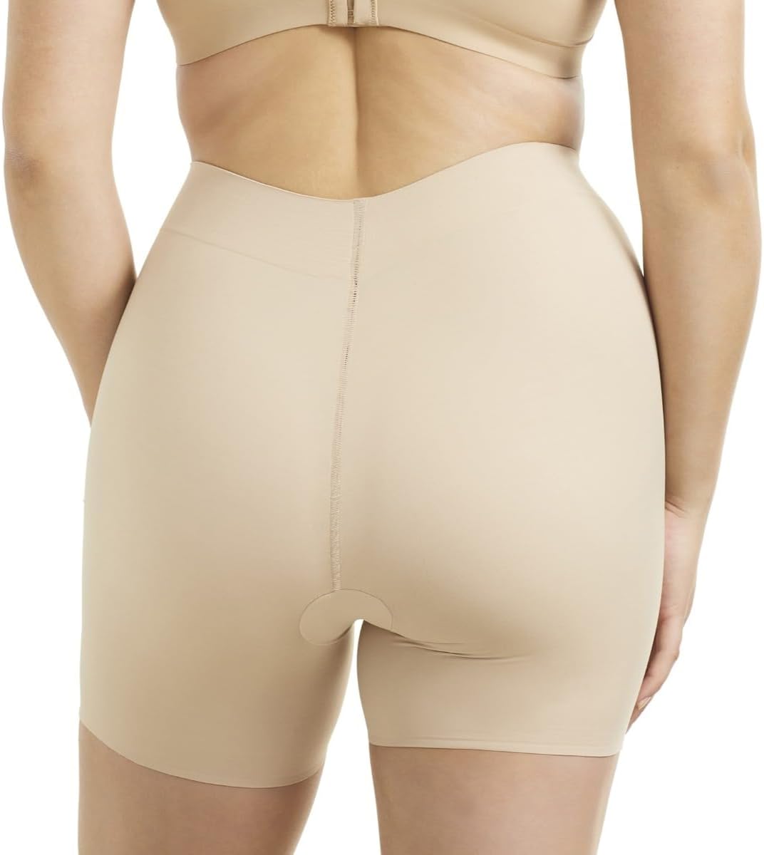 TC Fine Intimates Sleek Essentials Firm Control Bike Shorts 2XL, Warm Beige