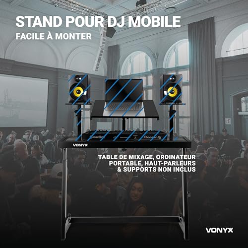 Vonyx Pied Support pour DJ, Indispensable pour Tous les DJ, Deck Réglable, Facile à Monter, Très Résistant, Idéal pour Tables de Mixages, Decks, Contrôleurs et Autre Équipement de DJ - Les Beatles, Paul McCartney, John Lennon, RIngo Starr, George Harrison Vonyx Pied Support pour DJ, Indispensable pour Tous les DJ, Deck Réglable, Facile à Monter, Très Résistant, Idéal pour Tables de Mixages, Decks, Contrôleurs et Autre Équipement de DJ – Image 3