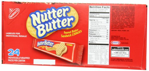 Nabisco Nutter Butter Sandwich Cookies, Peanut, 24 Count #TOP3