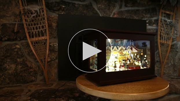 Mr. Christmas ANIMATED MUSIC BOX オルゴール Amazon.com: Mr. Christmas Heirloom Animated Glass and Wood