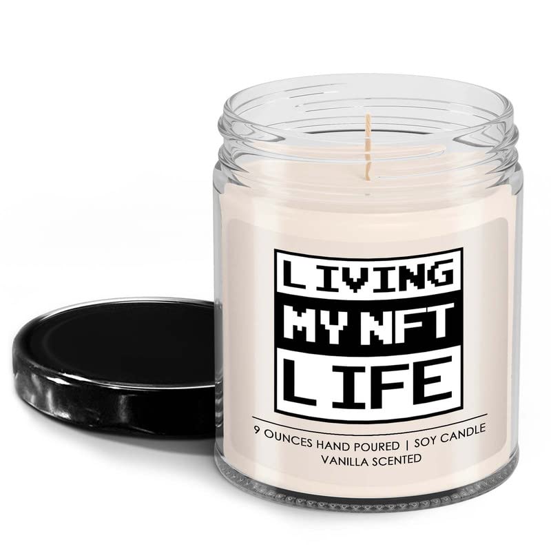 Cryptocurrency Vanilla Candle - Livin My - Trader Bitcoin Miner Collector Investor Finance Bussinesman Boss Broker
