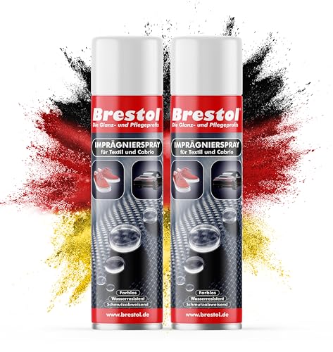 Brestol Spray de impregnación para tejidos, 2 unidades de 400 ml (7587.1) – impermeabilización textil para zapatos, impregnación de tapicería