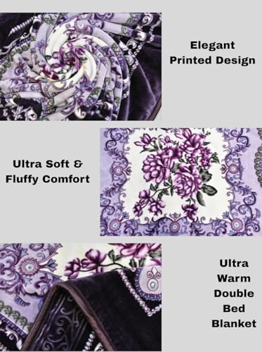 Image of Heavy Reversible Blanket for Winter (Weight-4kg), Ultra Soft & Cozy Double Bed Blanket, Skin Friendly, Warm & Breathable Blanket for Home Use, Heavy Winter Quilt, (King Size-204x229cm)