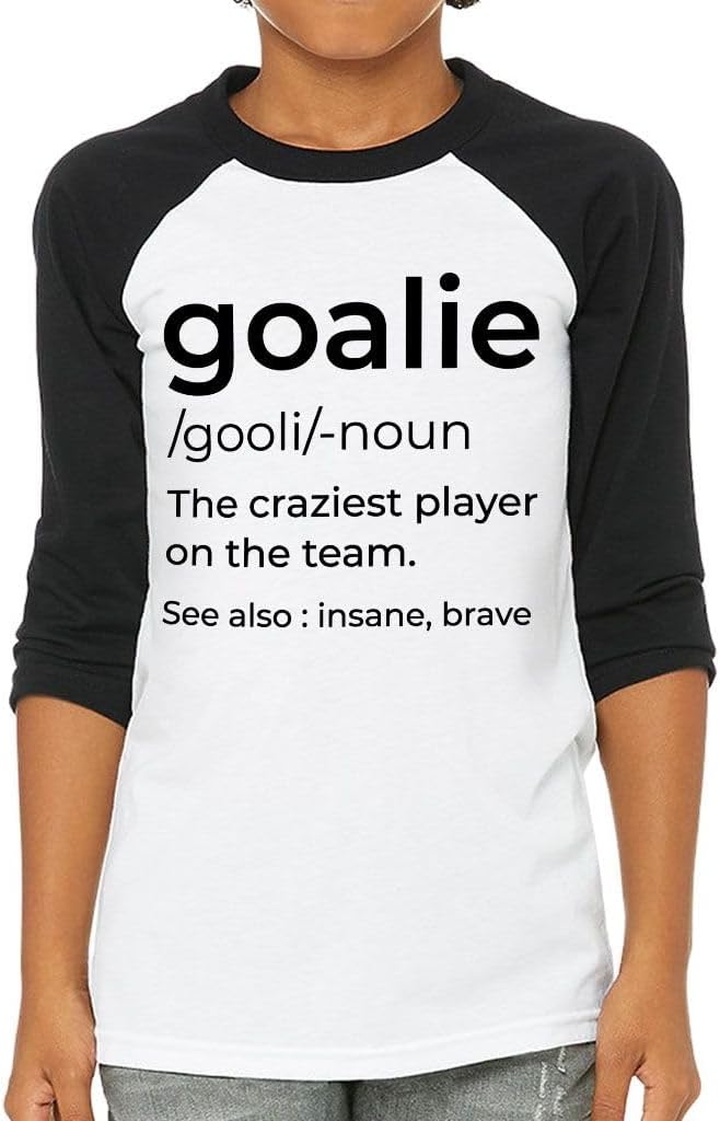 Goalie Definition Kids' Baseball T-Shirt - Footballer Apparel - Soccer Player Gift Ideas