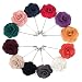 TopTie Lapel Pin Flower Boutonniere for Suit Rose for Wedding (Pack of 12) SET4
