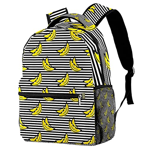 Sac à dos ananas ondulé jaune et multicolore pour étudiant et adulte