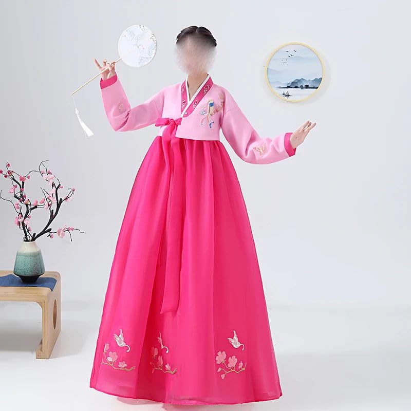 Hanbok coréen de prestige avec broderie fine pour robe de danse - 6