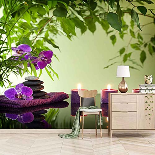 Papier peint 3D violet auto-adhésif sans colle pour masquer un mur abîmé - 2