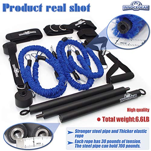 Innocedar Home Gym Bar Kit With Resistance Bands,Full Body Workout,60-180Lbs Adjustable Pilates Bar,Safe Exercise Weight Set,Home Exercise Equipment For Men&Women- Build Muscle&Training Fitness #TOP3