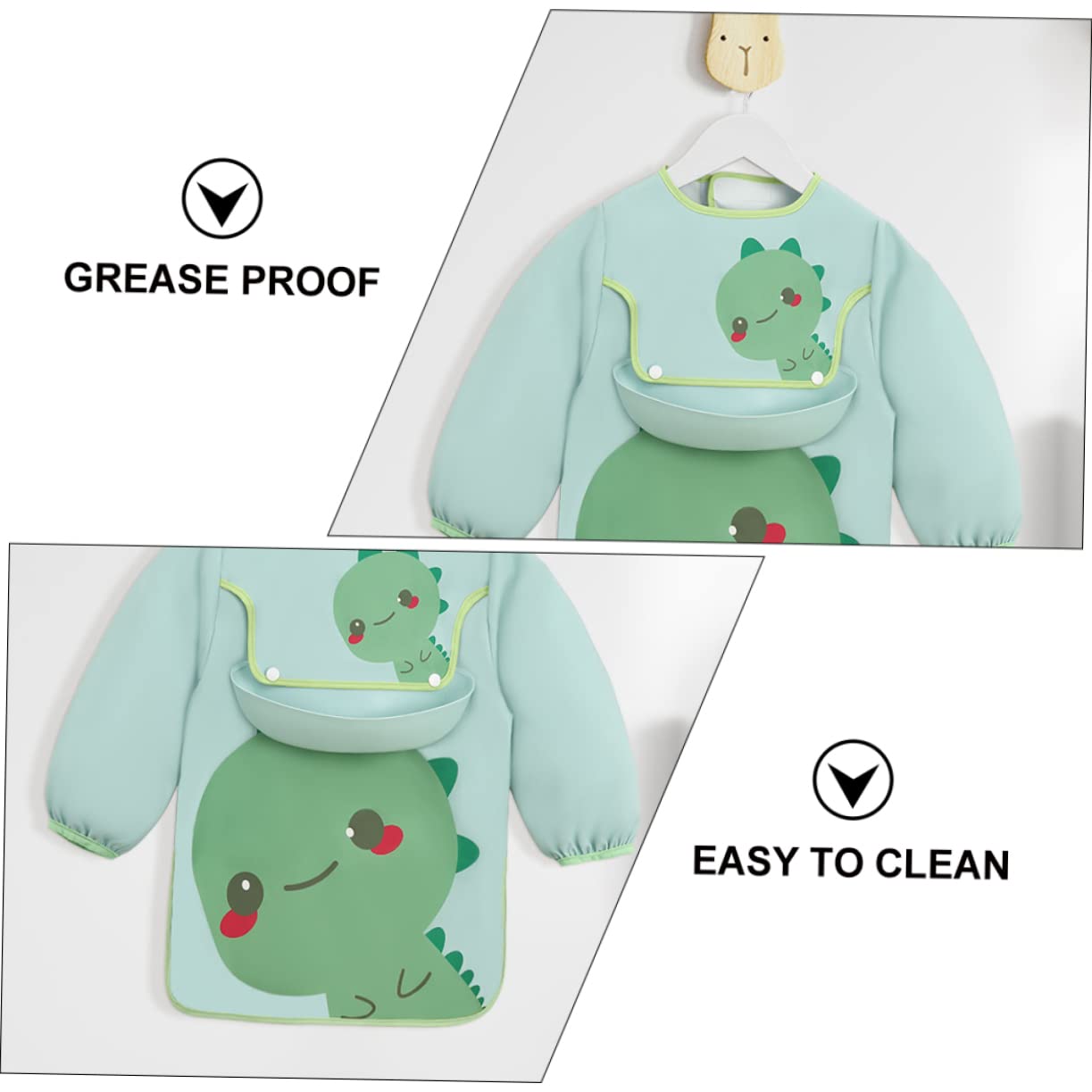 TOYANDONA bavoir Produits pour bébés tabliers de de dessin animé tablier pour rain coat enfants galetiere food peinture blouse qui une blouse Polyester