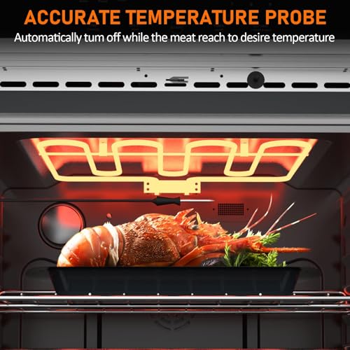 Wall Oven 30 Inch Electric Range, 4.8 Cu.Ft. Built-In Convection Oven with Broil Bake Roast Function, Safety Lock, LED Display, Touch Control, Timer, 3800W, Sliver