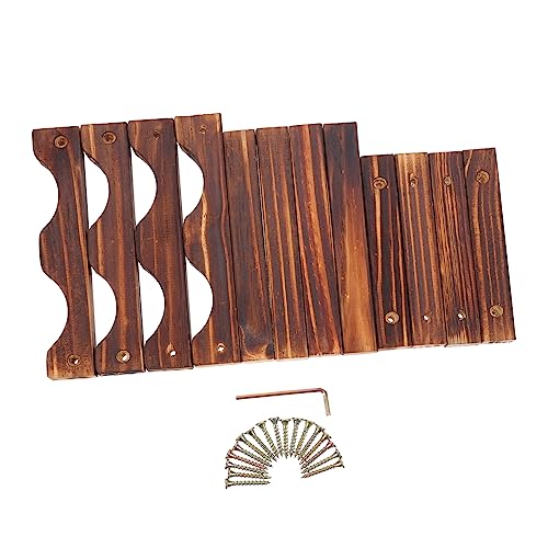 Soporte de vino de madera compacto para botellas rojas miniatura 1