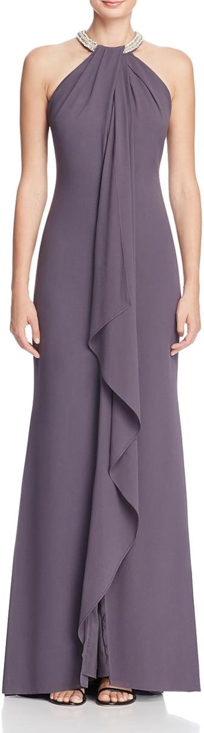 halter draped dress