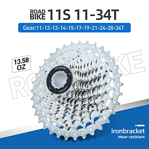 Vg Sports 11 Speed Cassette 11-28T/11-32T/11-34T/11-36T/11-40T/11-42T/11-46T/11-50T Bicycle Cassette Fit For Mountain Bike /Road Bike Cassette Compatible With Shimano Sram #TOP4