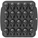 20 Cavities Large Skull Silicone Mold - 3D Skull Ice Cube Mold, Halloween Silicone Molds Bpa Free for Chocolate, Jelly, Wax Melt, Ice Cubes, Gelatin and ResinοΌFinished Size: 2.36 In Γ 1.40 In