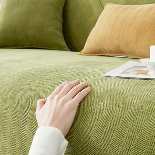 Housse de canapé antidérapante beige premium pour meuble en L - 4