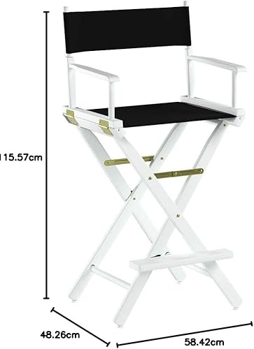 Miniatura 183 de Casual Home - Silla de director de 30 in, marco blanco, con lona color blanco, altura de barra