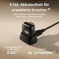 DJI Mic Mini Sender Mikrofon (Infinity Schwarz), Ultraleicht, OsmoAudio, Geräuschunterdrückung, Wireless Mikrofon für Handy/Kamera, iPhone, Android, Vlog, YouTube – Ansicht 4