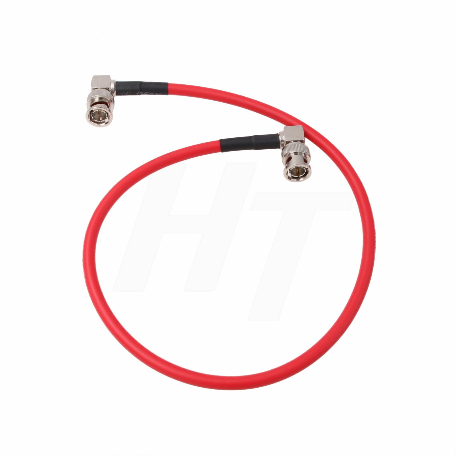HangTon 12G 3G HD SDI Coaxial Video Cable 4K 60P Right Angle Male BNC to BNC 30cm Canare LV-61S for Blackmagic Komodo Alexa Atomos Broadcast Camera Monitor 30cm