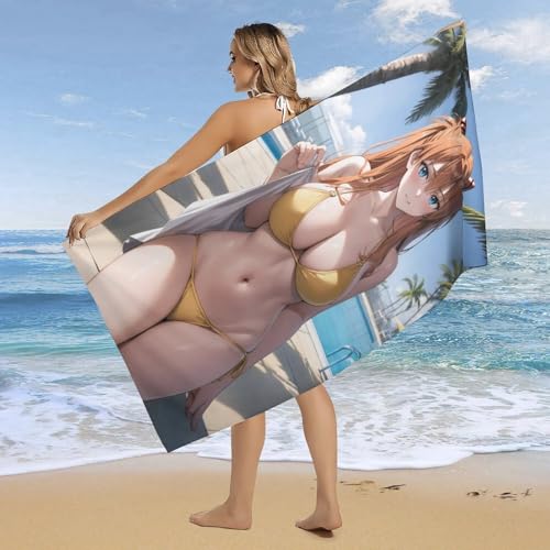 惣流アスカラングレー 綾波レイ 葛城ミサト おしゃれ 肌触り良い 大判 バスタオル,ビーチタオル ,スイミングプール バスルーム 通気性 旅行 ホテル 家庭用 130x80cm