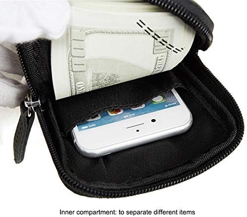 VIIGER Vertical Leather Cell Phone Pouch with Belt Clip Dual Phone Holster Belt Loop Mobile Phone Case Mens Smartphone Belt Pouch Bag Holder Compatible for iPhone 14 Pro Max/13 Pro Max, black