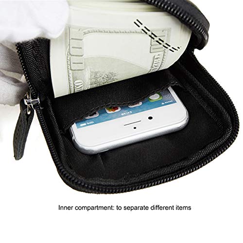 Viiger Genuine Leather Cell Phone Pouch Cellphone Belt Clip Holster Compatible With Iphone 14 Pro Max 13 Pro Max With Rugged Phone Case, Zipper Pocket Belt Loop Pouch Bag Holder For Samsung S22 Ultra #TOP4