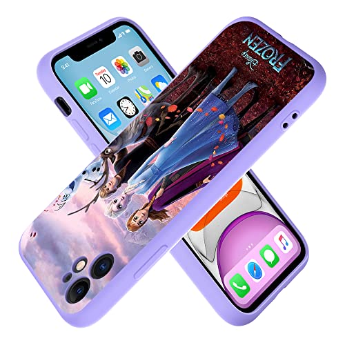 Dolloz Cartoon Pattern Case For Iphone 11, With Frozen Character, Silicone Animation Iphone 11 Case Purple #TOP7