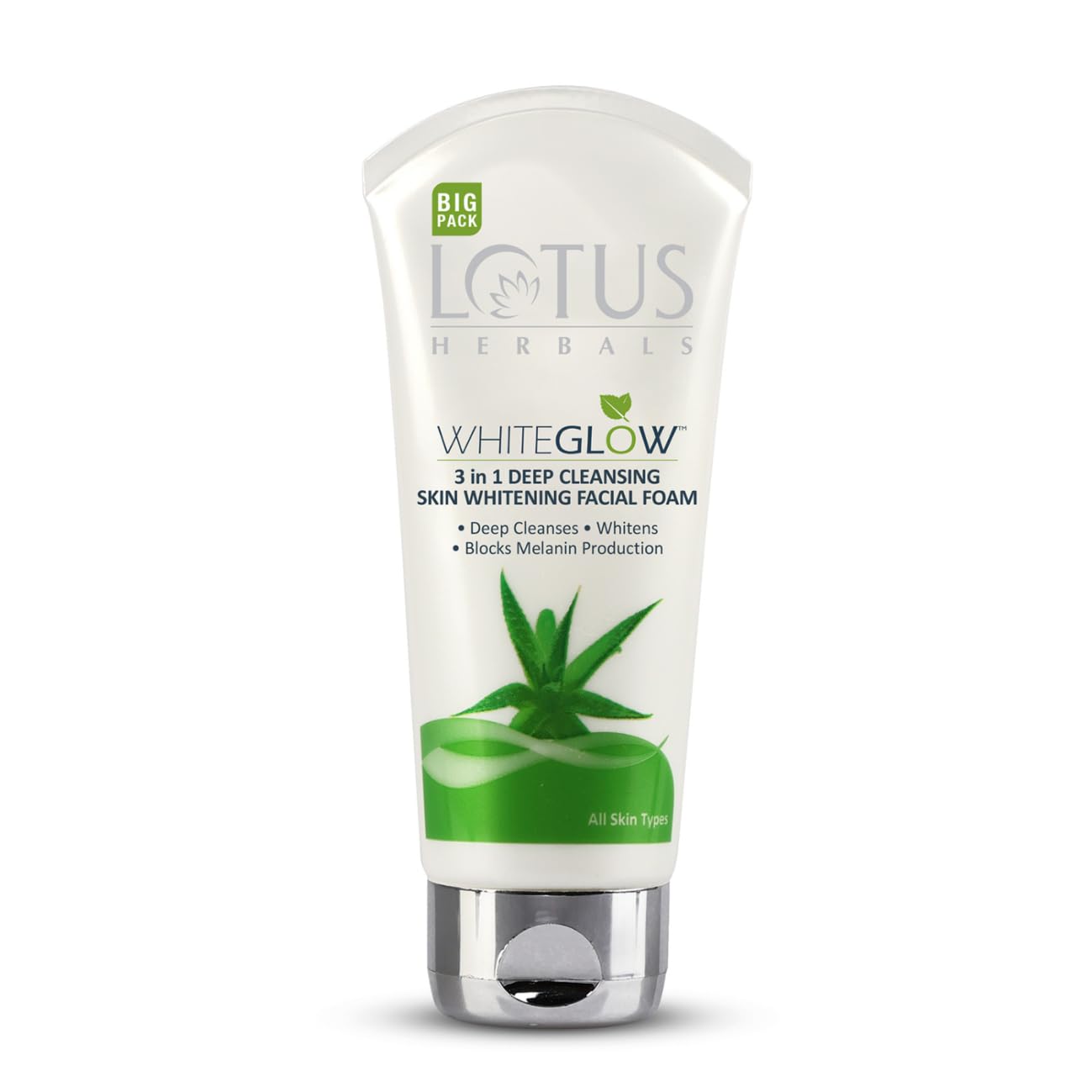 Lotus Herbals WhiteGlow 3 in 1 Deep Cleansing Facial Foam | Deep Cleansing Formula | Acne-Control | Non-Drying | Fades Dark Spots | with Alpha Arbutin & Saxifraga Extracts | Suits All Skin Types | Face Wash for Women & Men | 200g