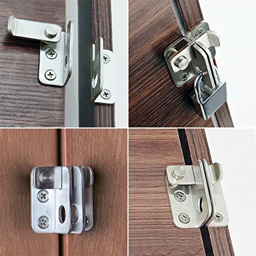 Cerradura de puerta con perno deslizante AMAZWI de acero inoxidable negro para máxima seguridad 7