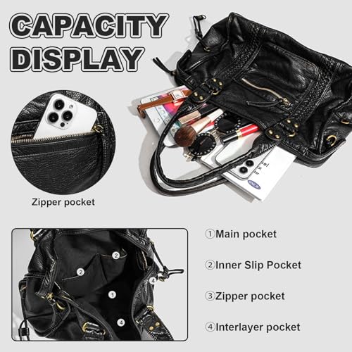 Rivet Crossbody Bag for Women, Retro Summer Shoulder Purses, Vintage Y2K Summer Hobo Shoulder Work Bags3