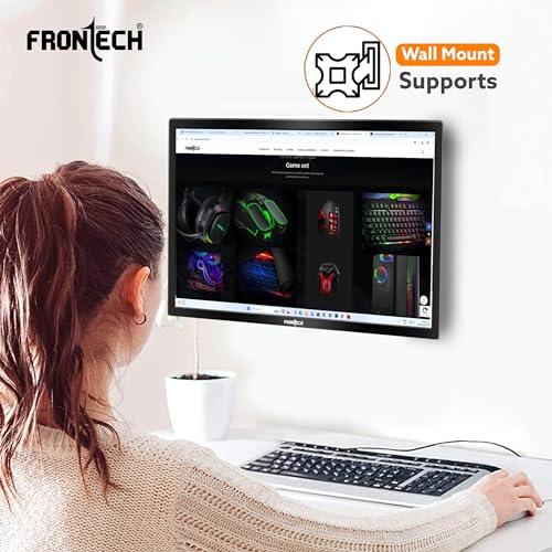 Image of FRONTECH 17.1 Inch HD LED Monitor | Refresh Rate 60 Hz,1440 x 900 Pixels | Wall Mountable Slim & Stylish Design with 16.7M Colors| HDMI & VGA Ports, Built-in Power Supply (MON-0066,Black)