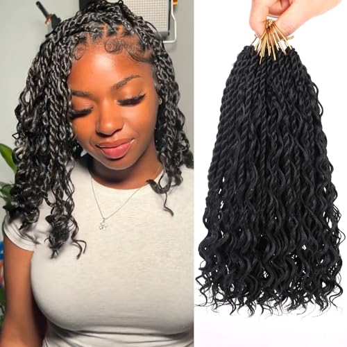 RuiYok 9 Packs 10 Inch Short Bobo Island Twist Crochet Braids 1B#