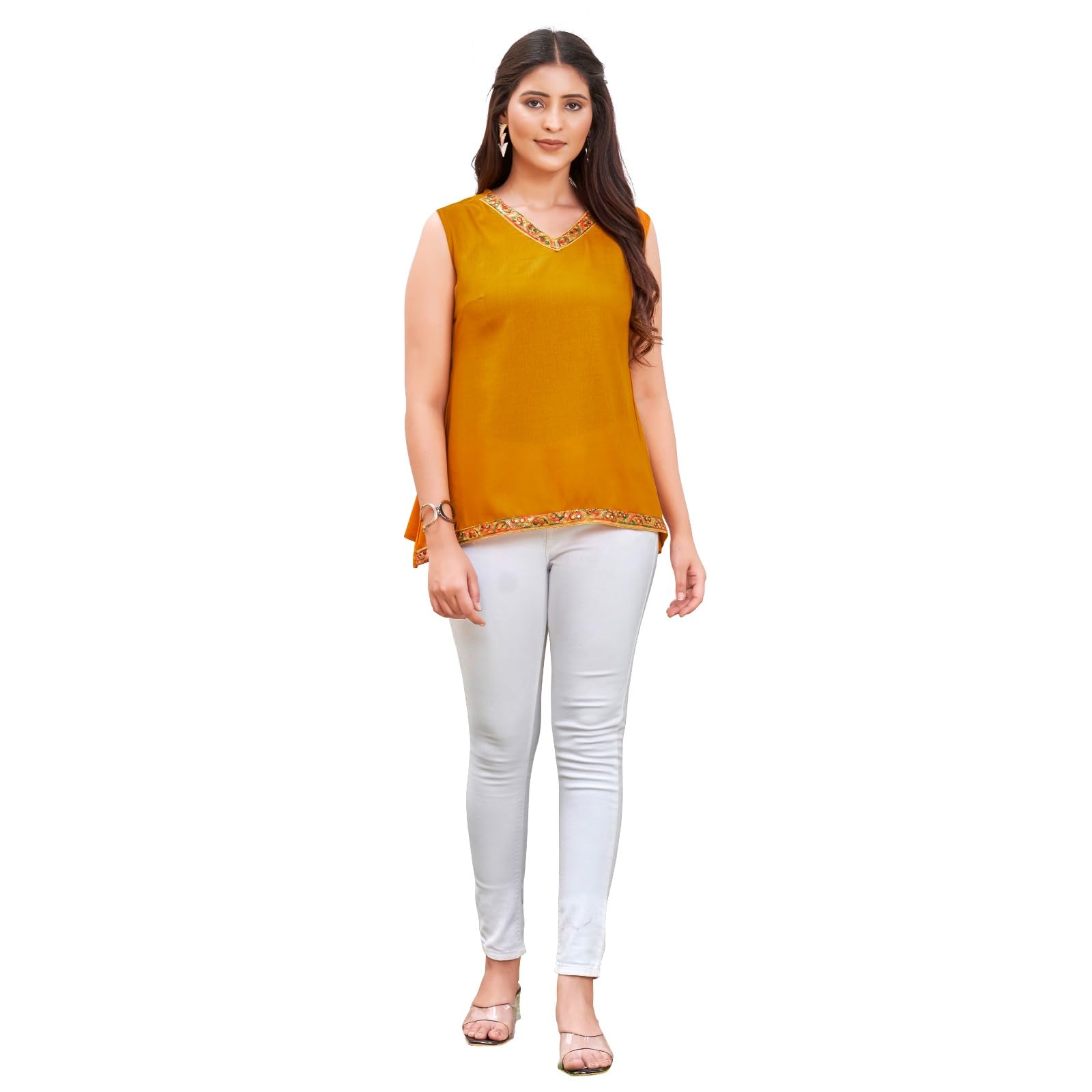 she and he Women's Solid Viscose Rayon Comfort Wear and Be Fashionable Tops-picture-24