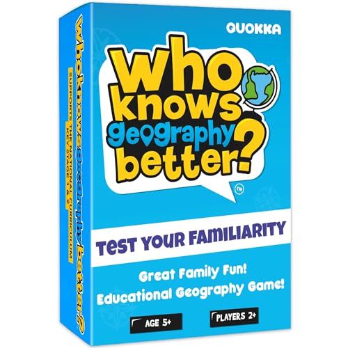 Who Knows Geography Better Kids & Family Card Quiz Game | Fun & Educational Questions for Children & Families | Suitable for Boys & Girls 5+ Years Old