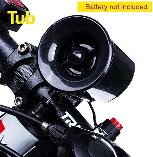 massmall Electronic Cycling Horn Bike Ring Bell Bike Bells Suitable for Folding Bike MTB Bicycle Horn Loud Sound Black