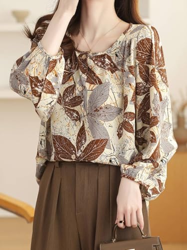 Image of TOPLOT Women's Shirt Top | Elegant Floral and Artistic Prints for a Stylish Look | Long Puffed Sleeves for a Trendy Touch | Stylish Available in Pack of 2 (5233)