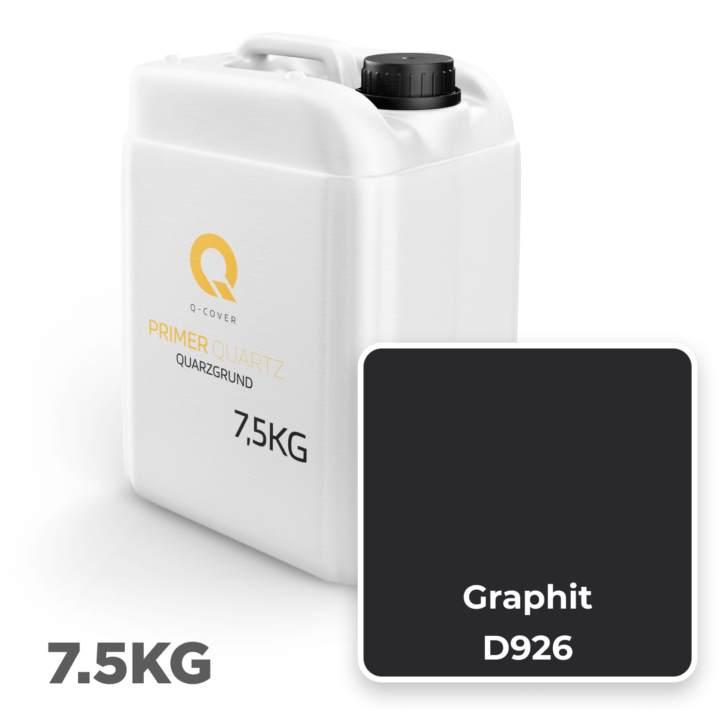 Quarzgrund für Dekorativer Putz mit Mica Graphit D926 7,5KG | Acrylatdispersion Grundiermittel Innen & Außen für Wände und Decken Grundierung Schutz Mosaikputz ca. 0,3-0,4 KG/m2