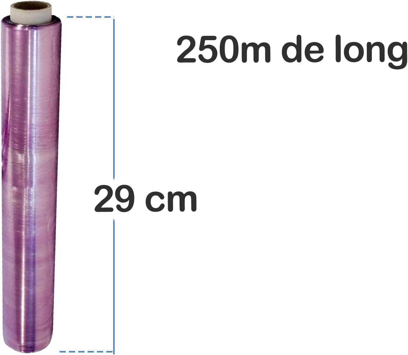 Rouleau de film étirable alimentaire professionnel 29 cm x 250 m