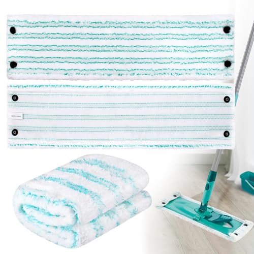 Lot de 3 serpillères de rechange compatibles avec Leifheit Combi/Clean Twist M Micro Duo mop, en microfibre, pour machine à laver, convient pour tous les...