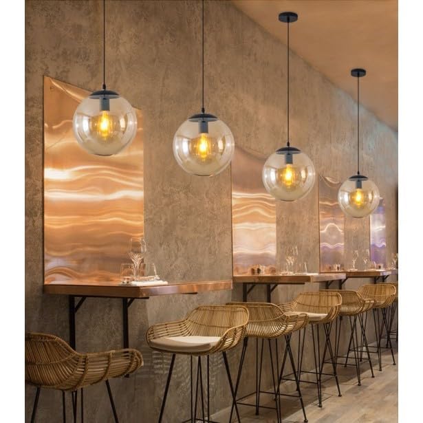 Image of Mahganya Decoration Modern Ceiling Lamp for Living Room, Office,Bedroom Lamp with All Fixtures and Fitting White Design Hanging Antique Fitting (Luister Black Cap)