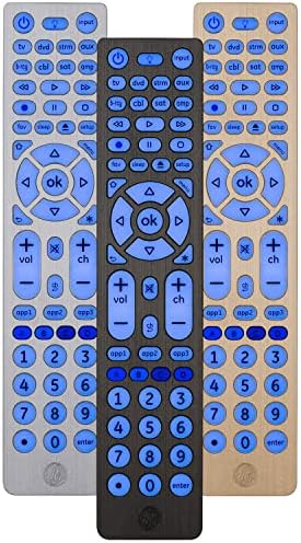 GE 8-Device Backlit Universal Remote Control for Samsung, Vizio, LG, Sony, Sharp, Roku, Apple TV, RCA, Panasonic, Smart TV, Streaming Players, Blu-Ray, DVD, Simple Setup, Black, 37123
