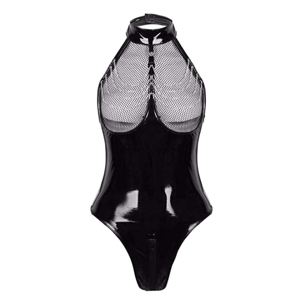 myaddiction Black Jumpsuit Leotard Zipper Bodysuit Clubwear Bikini Monokini One Piece L Clothing Shoes & Accessories | Womens Clothing | Jumpsuits & Rompers-picture-44