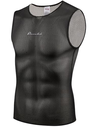 Przewalski Men’s Sleeveless Cycling Undershirt Quick Dry Bike Base Layer Vests Breathable Bicycle Jerseys Biking Tank Tops