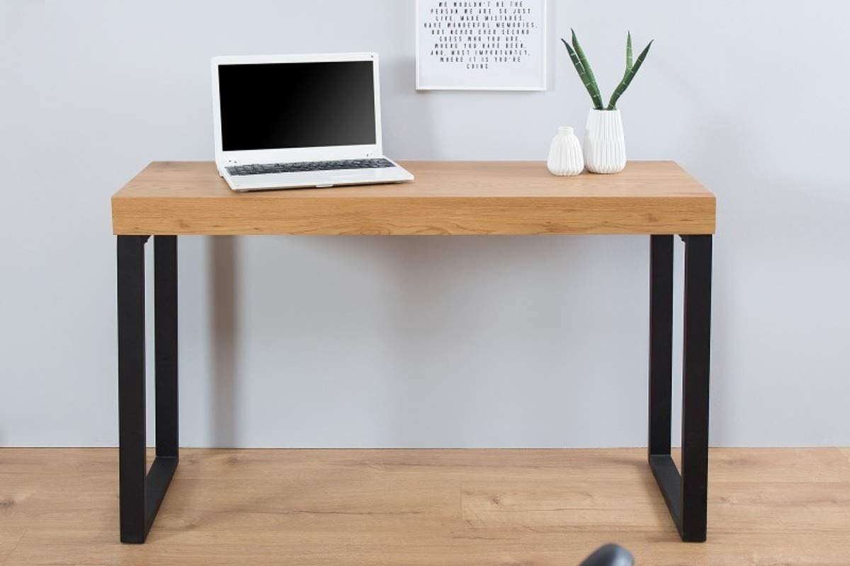 Casa Padrino Tavolo Portatile Design Nature/Nero 120 x 40 x H.75 - scrivania - consolle di segreteria - scrivania Computer