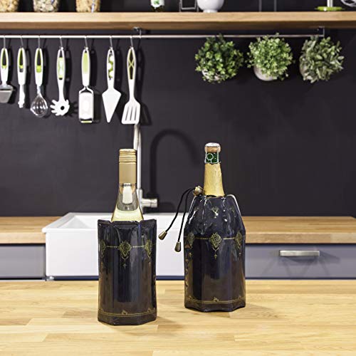 Vacu Vin 3887360 Coffret avec 2 Refroidisseurs 1 à Vin et 1 à Champagne Décor Classic Cover