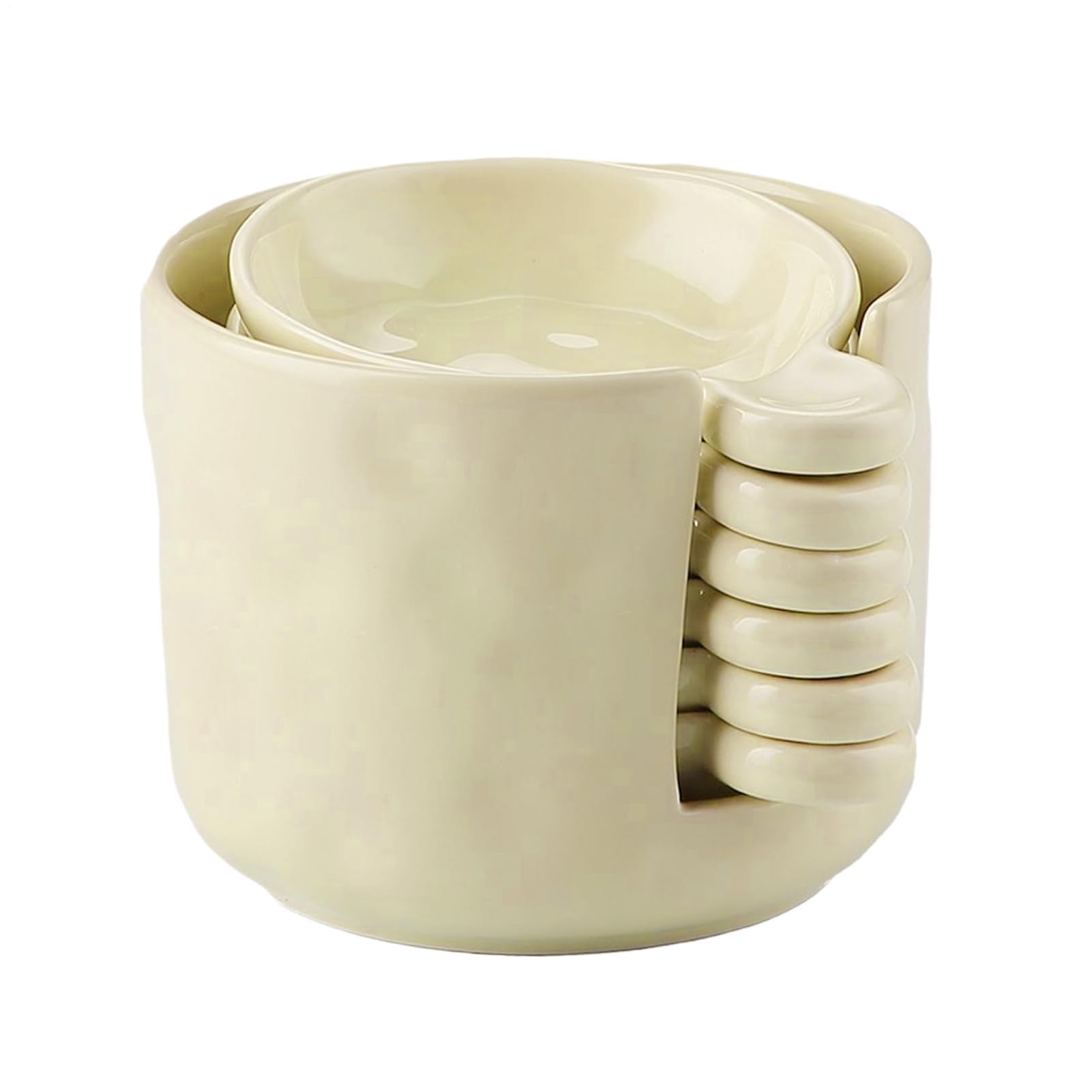 Mini piatto e supporto in ceramica per salse – versatile ciotola per ketchup e salsa di soia con scatola – ideale per barbecue snack e contenitori per trucchi