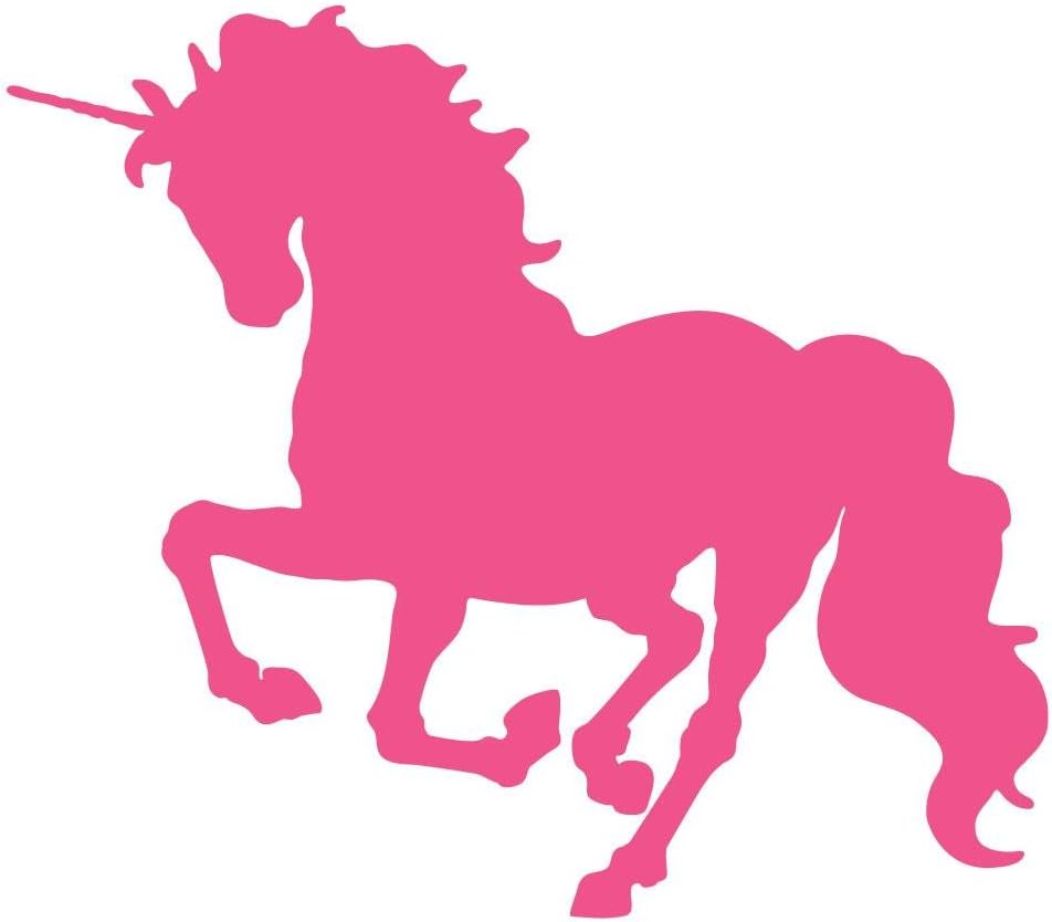 Wallmonkeys Beautiful Hot Pink Unicorn Wall Decal Peel and Stick Graphic (48 in W x 41 in H) WM129657